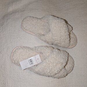 Small Ann Taylor Small teddy slide slippers NWT